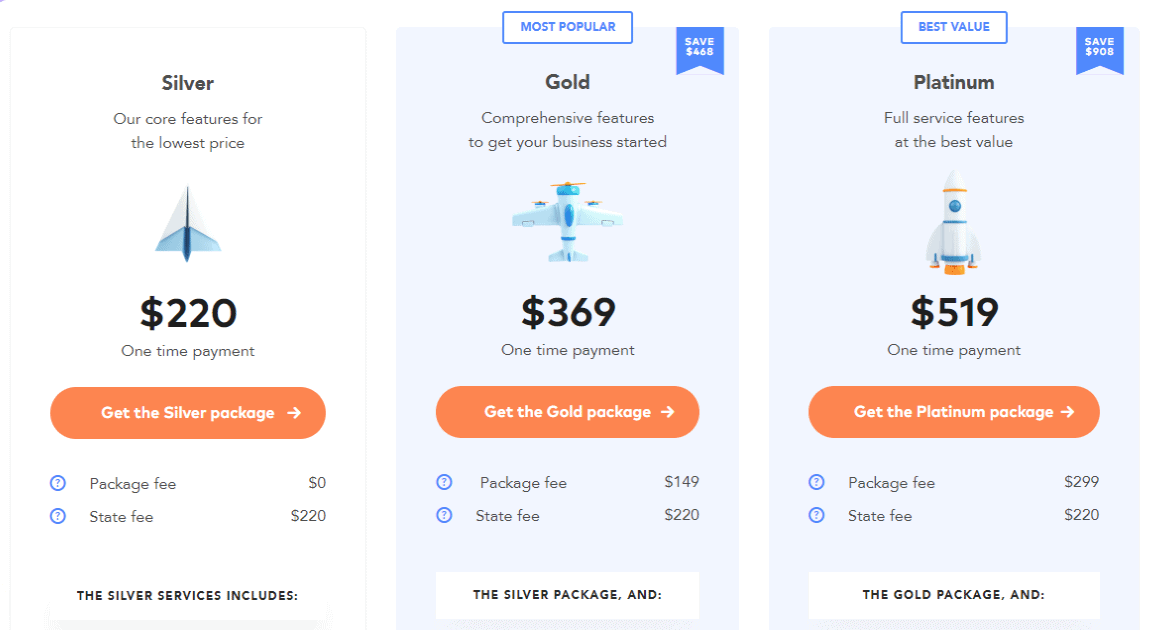 Incfile - Pricing