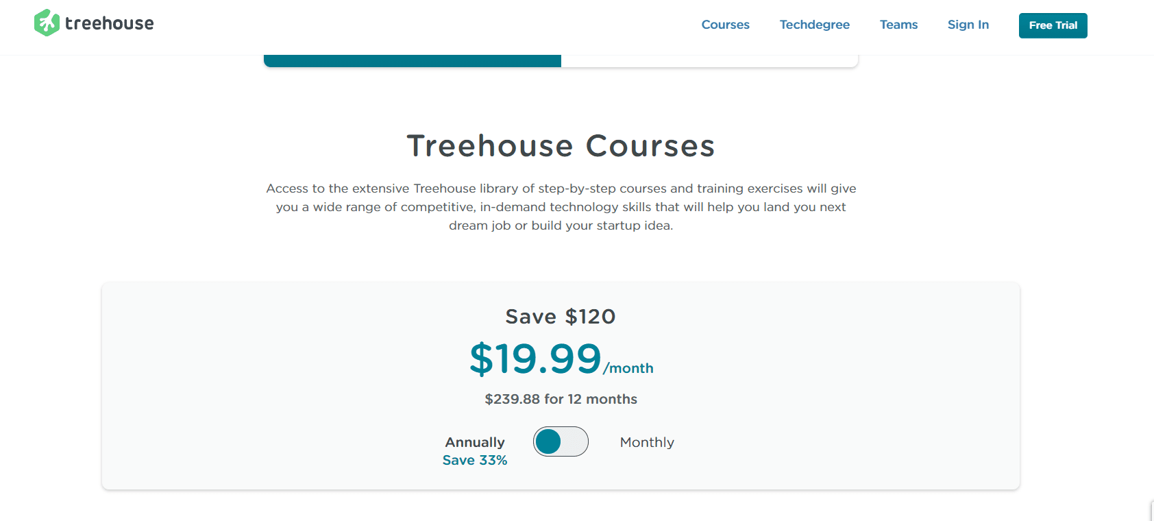 Treehouse-Pricing