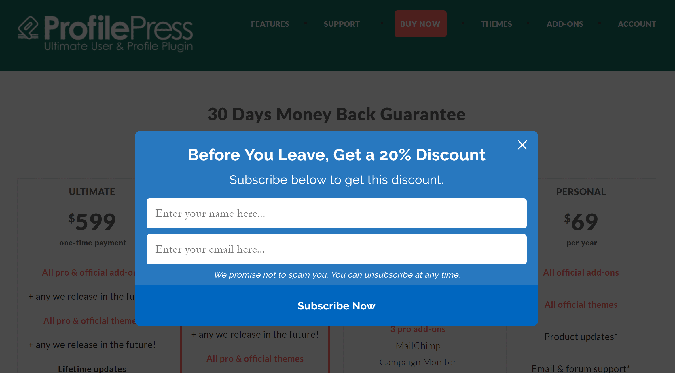 Profilepress-discount-coupons