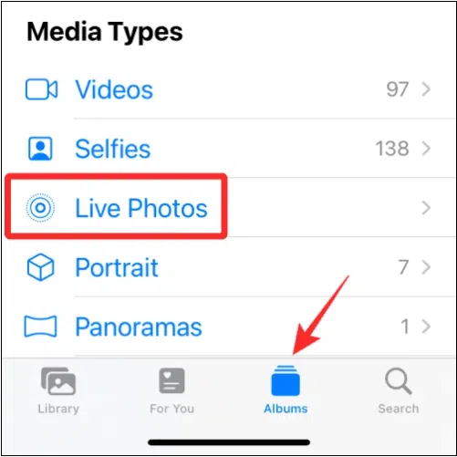 Live photos saved on your iPhone- How To Loop a Video On Iphone