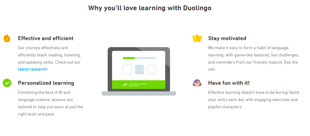Duolingo offer learning love