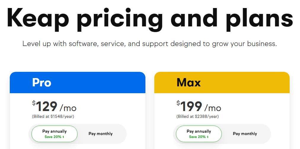 Keap Pricing Plans