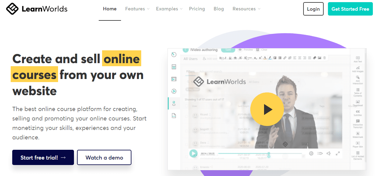 LearnWorlds Pricing Review- LearnWorlds Overview