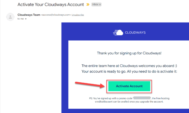 Activate cloudways account- cloudways free trial