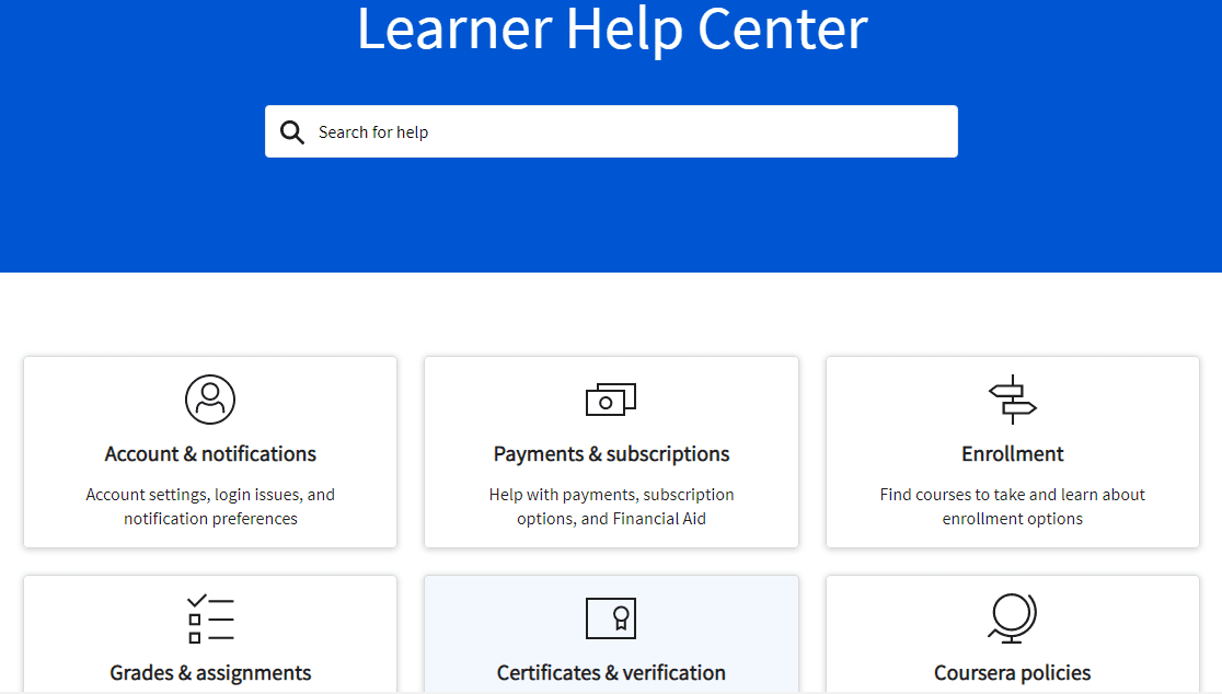 Coursera Support