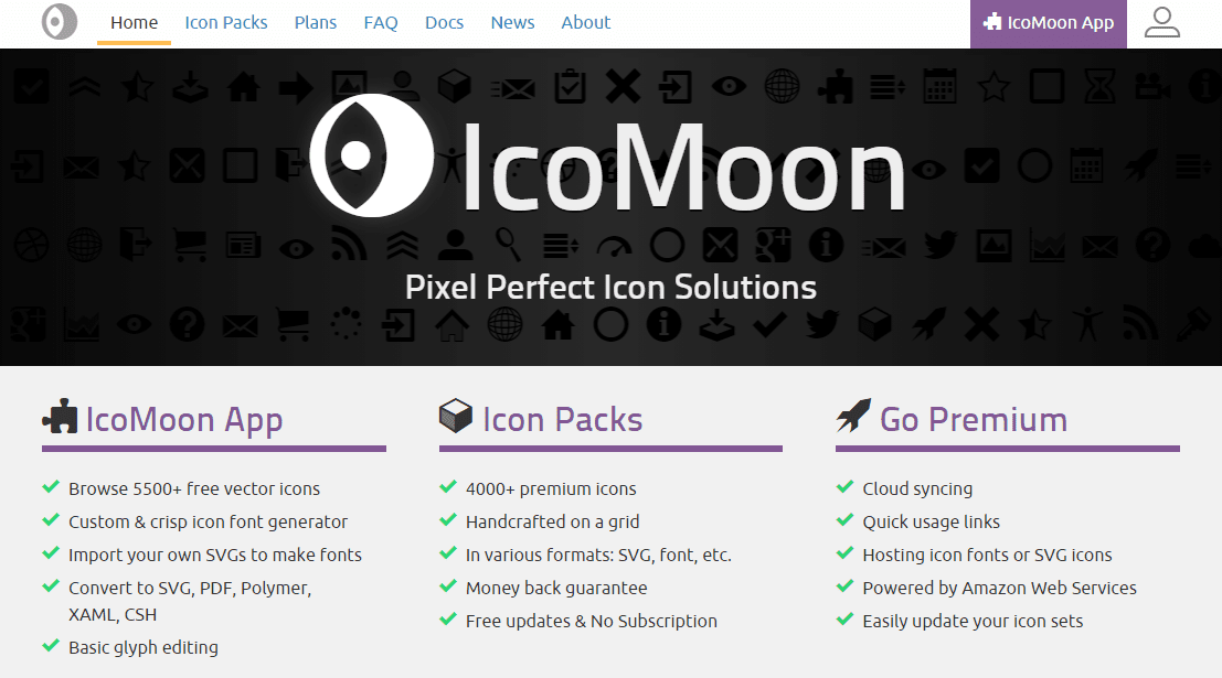 IcoMoon Homepage