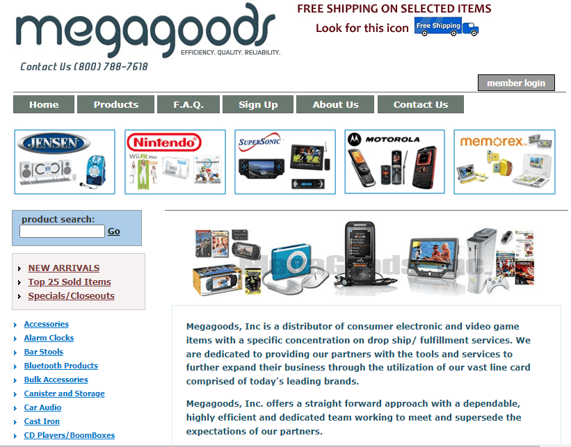 MegaGoods Homepage