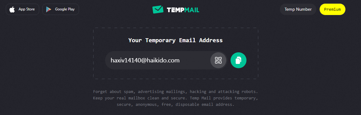 How to Send an Anonymous Email-TempMail Homepage