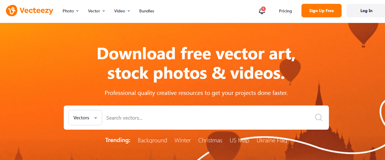 Vecteezy Homepage